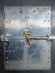 Fortified Vault Door Guarding Precious Financial Assets and Documents