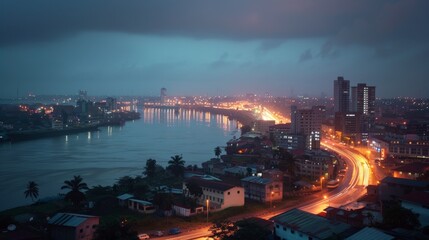 Douala Dynamic Economy Skyline