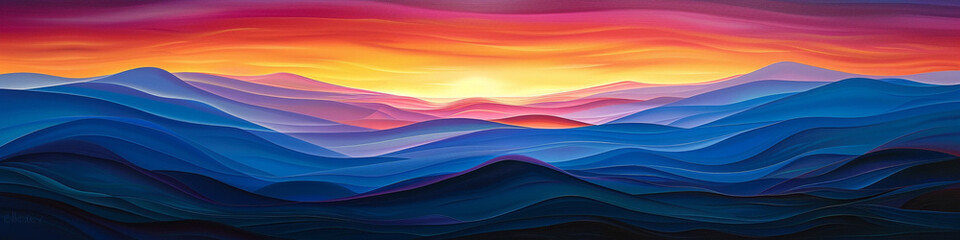 Envision the beauty of a sunrise gradient, as the colors of the dawn dance across the sky in a...