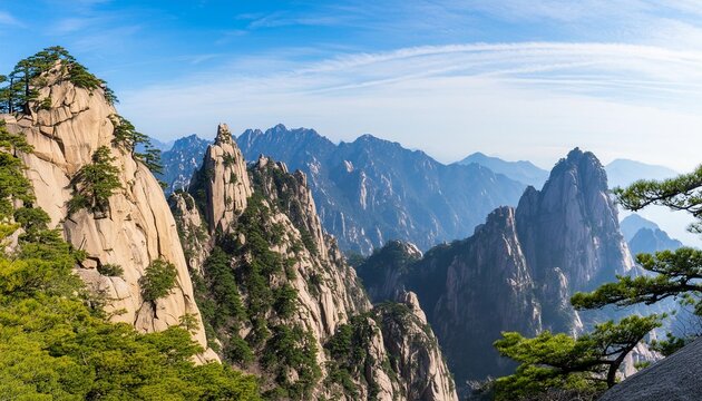 landscape of huangshan mountain yellow mountains located in anhui province in eastern china