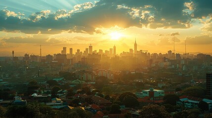 Naklejka premium Johannesburg Modern Dynamism Skyline
