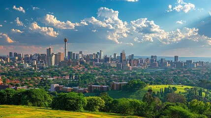 Naklejka premium Johannesburg Gold Mining Skyline