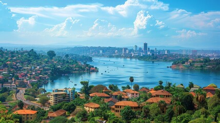 Kampala City on Seven Hills Skyline