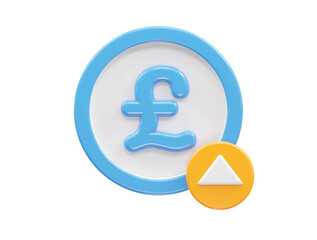 Pound icon 3d rendering illustration element
