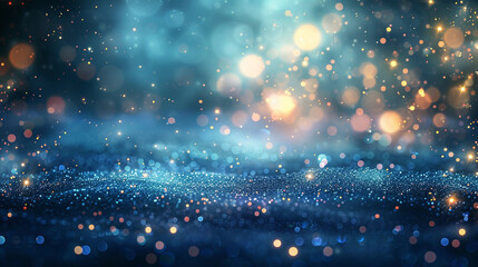 Glowing Seafoam Optical Bokeh Lights, Glitter and Sparkle Dust on Abstract Background, Ultra HD Imagery