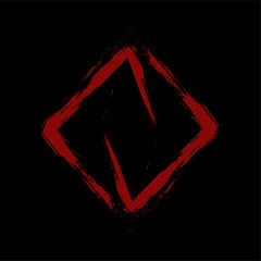 Vector black red abstract op-art art element. Optics, visual arts, artistic elements, spirals.