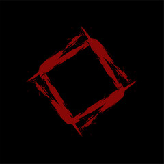 Vector black red abstract op-art art element. Optics, visual arts, artistic elements, spirals.