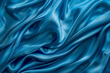 Obraz premium Close-up view: dynamic wind wave pattern on silk fabric