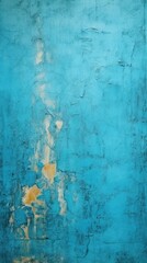 Turquoise wall texture rough background dark concrete floor old grunge background painted color stucco texture with copy space empty blank 