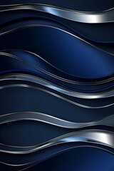 Midnight blue and silver wavy background, deep and mysterious for high-end electronics advertising