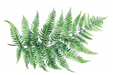 Vibrant illustration of a flourishing fern, showcasing intricate details and vibrant hues.