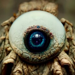 Portrait of a big eyed alien