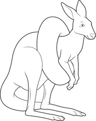 Kangaroo Swimming Swim ring Animal Vector Graphic Art Illustration