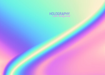 Vibrant gradient holographic background. Fluid gradient background vector. Cute and minimal style posters with colorful, vibrant organic shapes and liquid color. Modern wallpaper design for social