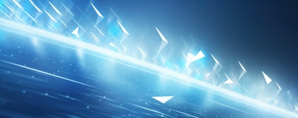 White glowing arrows abstract background pointing upwards, representing growth progress technology digital marketing digital artwork with copy space 