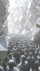 Obraz premium Collapse of Leadership: A Portrayal of Failing Governance and Waning Trust in Institutions