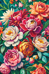 seamless pattern with roses