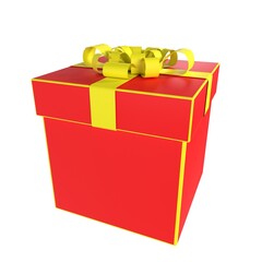 Red Gift Box isolated on white background