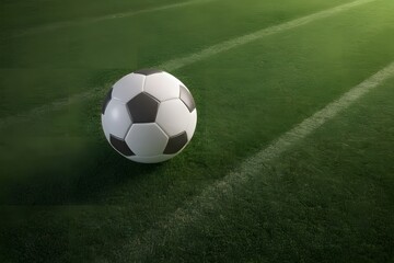 Soccer ball on grass field