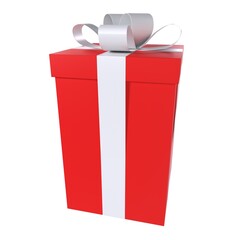 Red Gift Box isolated on white background