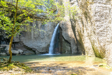 Beautiful Momin Skok Waterfall near Emen village, Bulgaria © Adrian