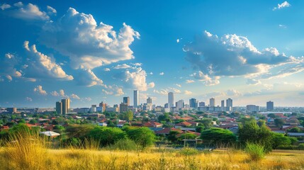 Gaborone Economic Growth Skyline