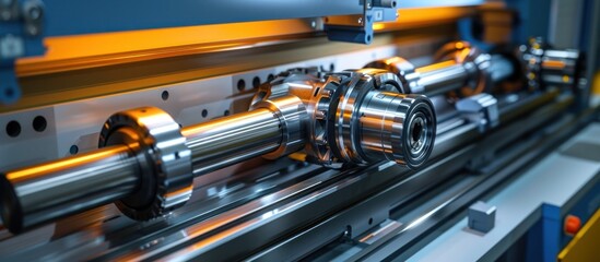 Colorful Gear Machine A D Rendered of Precision Engineering and Innovative Manufacturing