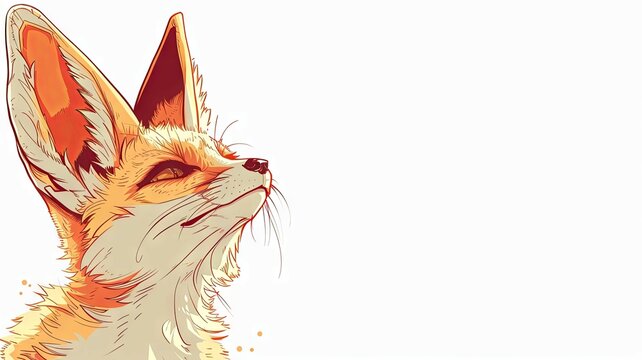 Minimalistic Masterpiece A Cute Fennec Fox in Pastel Colors