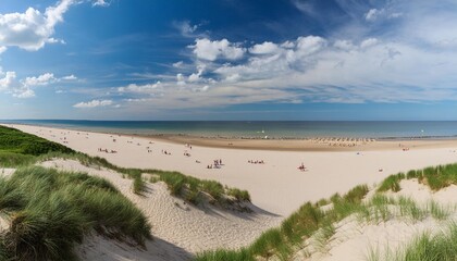dune beach panorama in summer