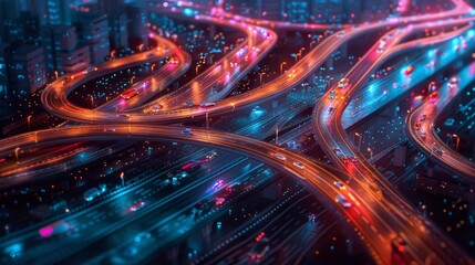 A city street with many cars and a lot of traffic lights