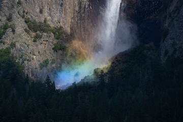 Fototapeta na wymiar Bridalveil Falls Rainbow