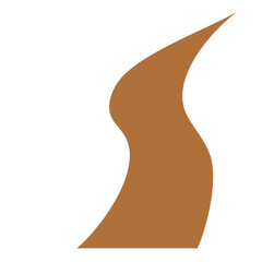 winding roads with yellow markings. Vector illustration isolated on white background