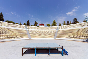 Open air public theater in the island of Salamina, Greece.