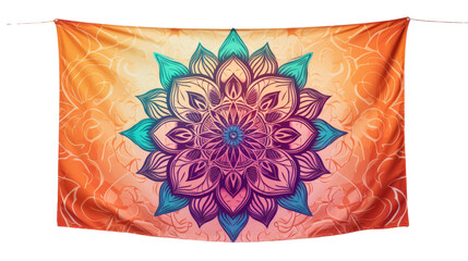 Decorative Mandala Artwork on Transparent Background.