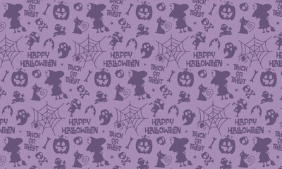 Halloween seamless pattern background, Happy Halloween background vector illustration