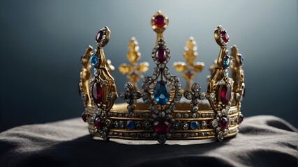 A crown set apart on a clear backdrop