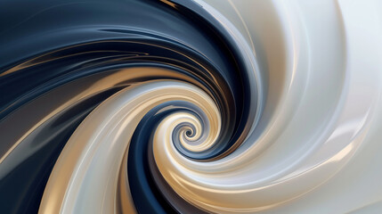 A gentle swirl of navy blue and pale gold, elegantly set against a white background, captured with the clarity of an HD camera.