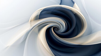A gentle swirl of navy blue and pale gold, elegantly set against a white background, captured with the clarity of an HD camera.