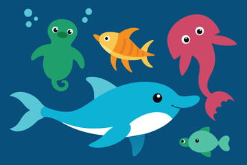 Sea Creatures Vectors design