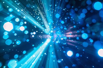 Fototapeta premium abstract blue background with rays and blue beam
