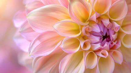   A tight shot of a pink bloom with numerous petals radiating from its core, encircled by additional petals on the periphery