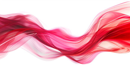 Cherry red wave abstract, bright and bold cherry red wave flowing smoothly on a white background.