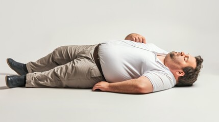obese man for health advertisement