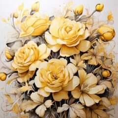 A beautiful arrangement of yellow flowers