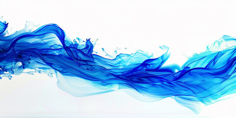 Electric blue wave illustration, vibrant and striking electric blue wave on a white backdrop.