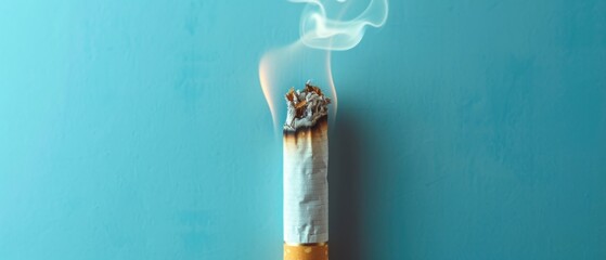 Construct a minimalist, professional blank mockup, emphasizing the importance of quitting smoking for personal and career growth.