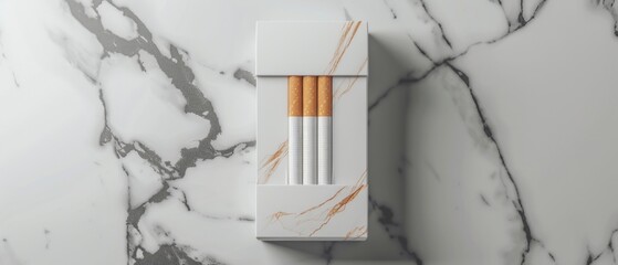 Fashion a minimalist blank mockup, symbolizing professionalism and the commitment to quit smoking for a healthier life.
