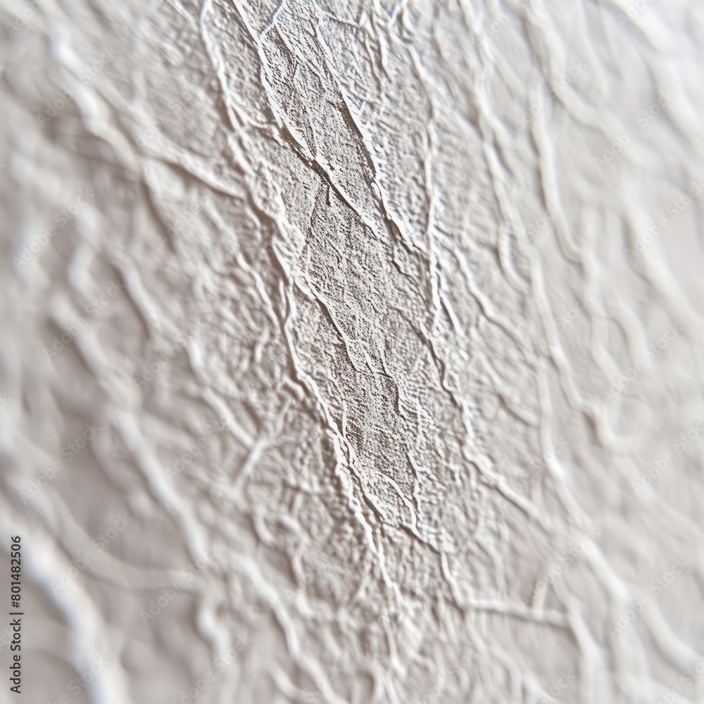 Aufkleber The image is a close up of a white surface with a rough texture. The surface appears to be made of paper or some other thin material. The texture of the surface is uneven and jagged