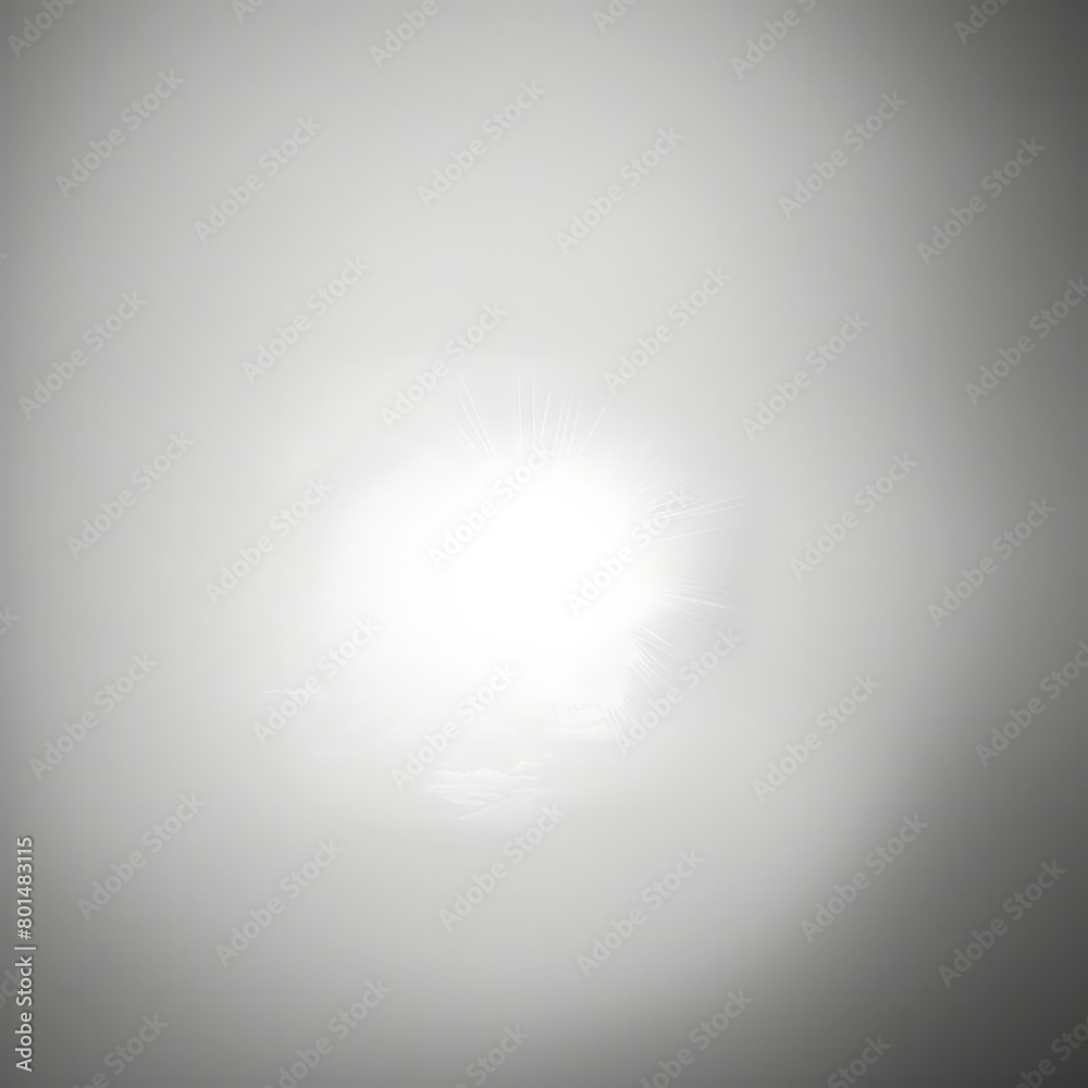 Poster a white background with a bright light shining on it. the light is creating a sense of warmth and br