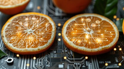   Orange circuit board